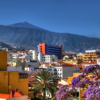 city along a mountainside in spain