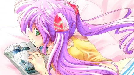 angella - comic, bed, girl, adorable, anime, cute, manga