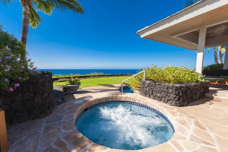 Beautiful Contemporary Home and Jacuzzi Hot Tub Kauai Hawaii - hot, pacific, paradise, kauai, hawaii, perfect, contemporary, estate, view, modern, home, house, garden, tub, ocean, islands, vista, tropical, gardens, dream, exotic, real, luxury, jacuzzi, beautiful, island, sea