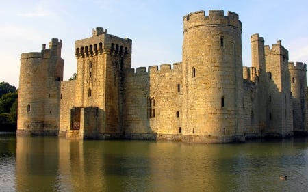 Bodiam Castle, South Sussex, England - stone, medieval, moat, castle