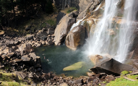 Swimming at Vernal Falls