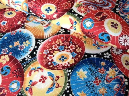 COLORFUL ASIAN PARASOL - colors, parasol, asian, primary