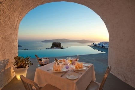 Romantic Table for Two - sea, table for two, nature, romantic