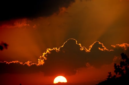 Sunset - amazing, sunset, cloud, sun