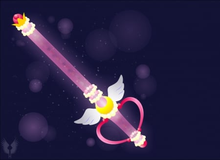 Kaleidomoon Scope - item, wand, anime, object, pink, rod, sailor moon, hd, weapon, objects, sailormoon, realistic, beautiful, staff, beauty, cg, 3d, items