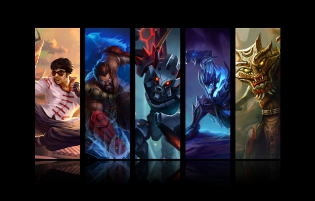 League of Legends Rift - wallpaper, cool, draven, lee sin, league of legends, maokai, khazix