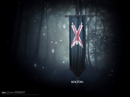 Game of Thrones - House Bolton - a song of ice and fire, thrones, hbo, fantasy, game, westeros, medieval, house, game of thrones, skyphoenixx1, george r r martin, got, wallpaper, tv show, show, entertainment, picture, bolton, essos, fantastic