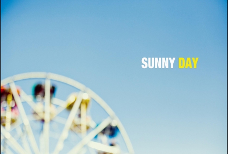 Sunny Day - sky, summer, roundabout, text