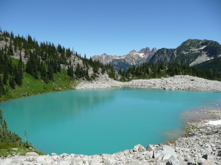 lake - fun, nature, lake, forest, mountain