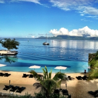 Beach on Tahiti French Polynesia