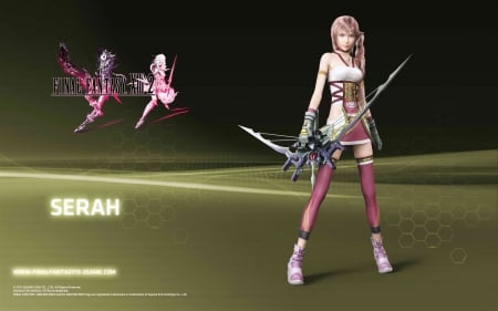 It's Your Turn - warrior, square enix, bow, pretty, serah, pink hair, video game, final fantasy 13-2