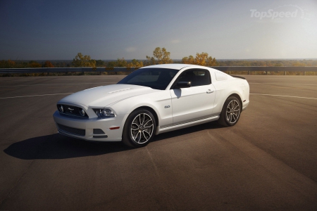 2014 Mustang - white, gt, ford, 2014