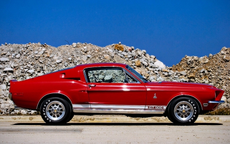 1968 Mustang GT500 - red, gt500, mustang, cars