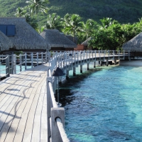 Moorea Water Villas on Beach Polynesia