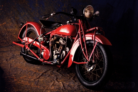 Indian-Scout - classic, indian, bike, red