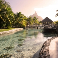 Morning at Le Meridien Hotel Lagoon Bora Bora