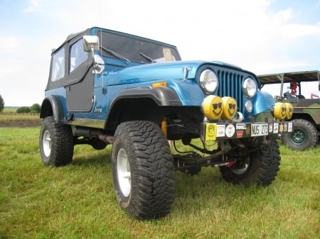 Nasco Yankee Meet Falkoping - sky, blue, jeep, grass, car-show