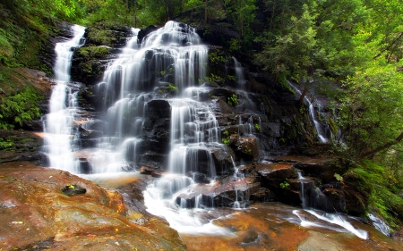 Sylvia Waterfall, Washington - nature, mountains, waterfall, usa, rocks