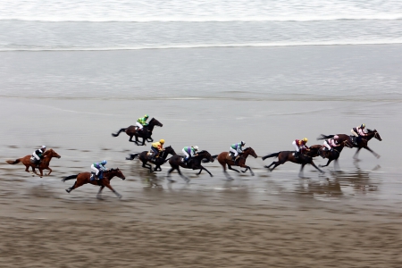 Horse Racing - racing, beaches, horse, sea