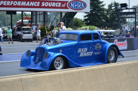 ^Bad Habit^ - drag strip, classic, big motor, blue