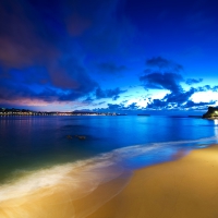 Beach and night view