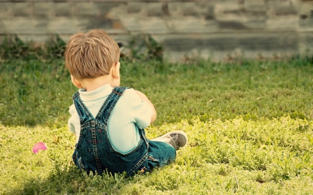 Boy - photo, boy, kid, blue, green