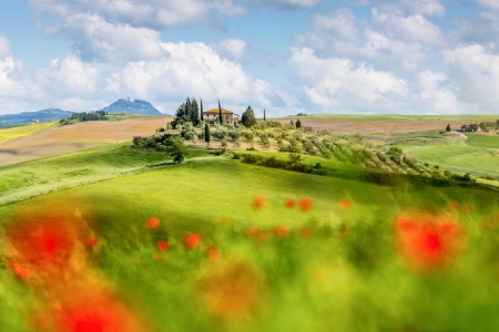 Toscania - italy, red, toscania, photo, house, hdr, green