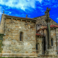 beautiful san salvador monestary in la coruna spain hdr