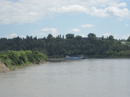 River Boat cruise - clouds, trees, green, photography, boat, Rivers, Sky