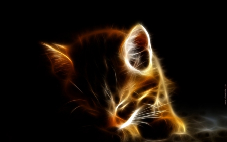 Fractal Kitten - art, abstract, fantasy, kitten