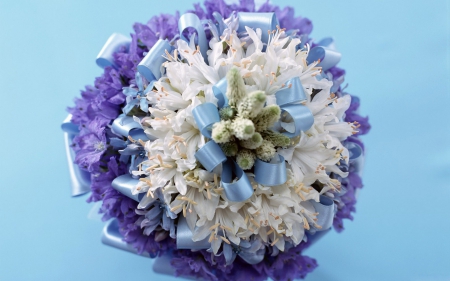 Beautiful flowers - flowers, bouquet, white, purple