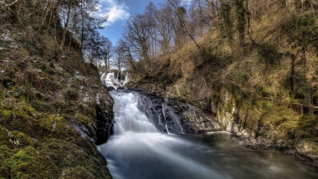 rapid river hdr - river, trees, hdr, rapids, rocks