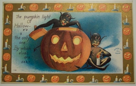 VINTAGE JACK - pumpkins, vintage, olanters, imps, jack