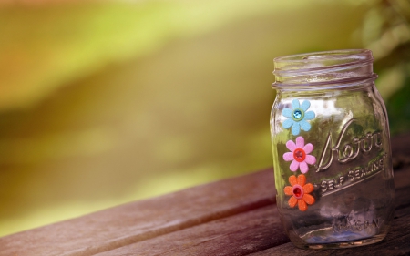 *** Jar and flowers *** - jar, abstract, flowers, photography