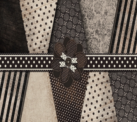 Collage - pretty, abstract, beautiful, collage, beauty, cool, ties, lines, grey, white, dots, balck