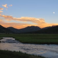 rocky mountain sunset