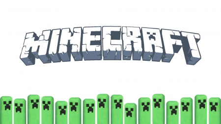 Minecraft - black, grey, white, videogame, funny, green, monsters, minecraft