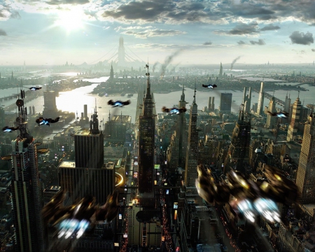 Future City - futuristic city, future city, city, city of the future, cityscape