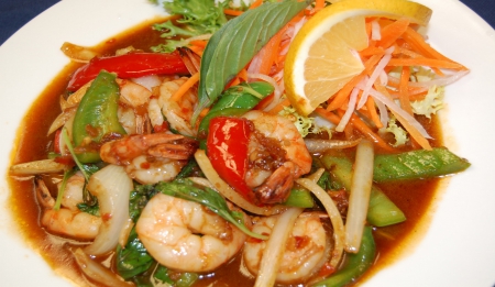 Thai Spicy Basil with Shrimp