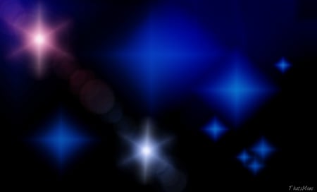 Northern Lights - lights, pretty, beautiful, abstract, stars, blue