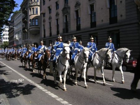 Main guard - Stockholm, Summer, Uniform, Horses