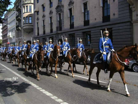 Main guard - horses, summer, uniform, stockholm