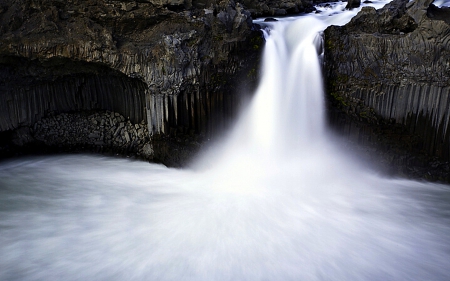 Aldeyjarfoss, Iceland - nature, iceland, waterfall, rocks