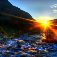 Sunset at Glacier National Park, Montana, USA
