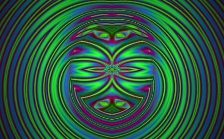 Green mask _mandala