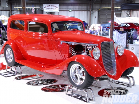 '34 Ford Sedan - 1934, red, ford, classic