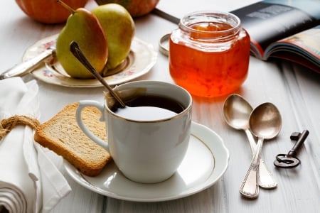 *** Morning coffee *** - jam, food, drink, coffee