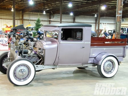 29 Ford Pick Up - classic, white walls, 1929, truck