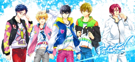 Free! - anime, lovely, cool, free, males, anime boys, sexy boys, dancing, sexy