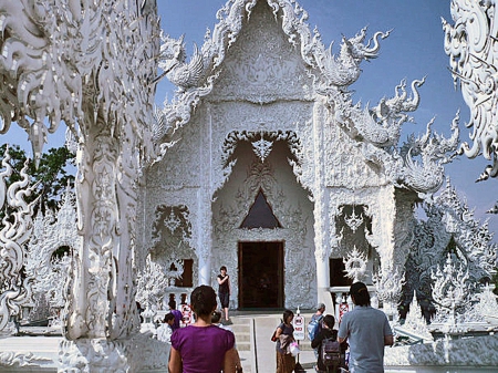 Thai Temple - temple, Gardens, white, thailand